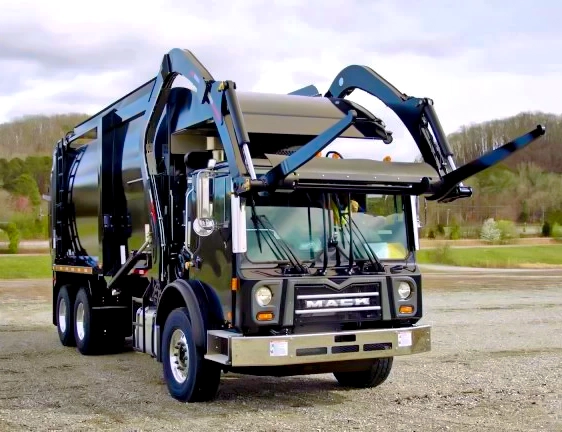Refuse truck front loader