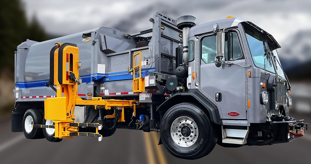 Labrie side loader garbage truck